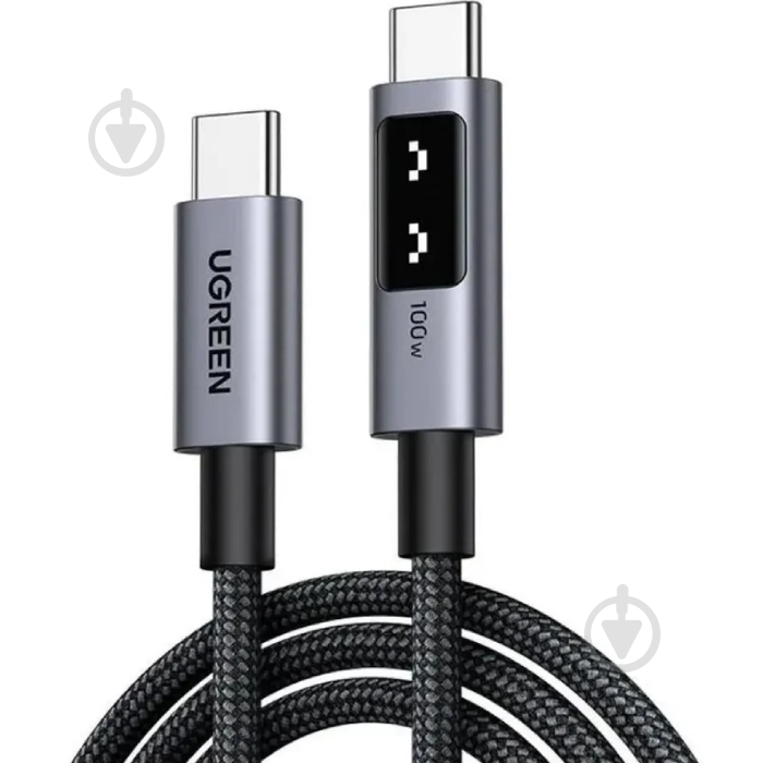 Кабель UGREEN L509 USB 2.0 Type-C M-M 100W 1 м черный (35501) - фото 1