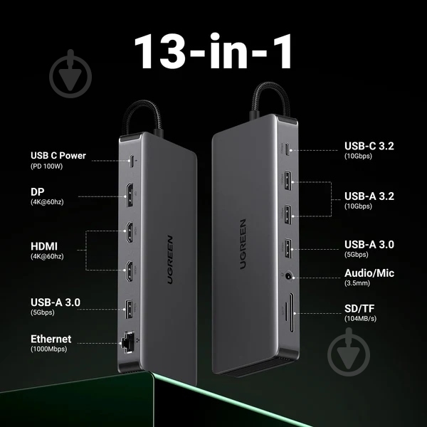 Док-станція UGREEN CM681 dark grey (15978) - фото 6 Док-станція UGREEN CM681 dark grey (15978) - фото 6