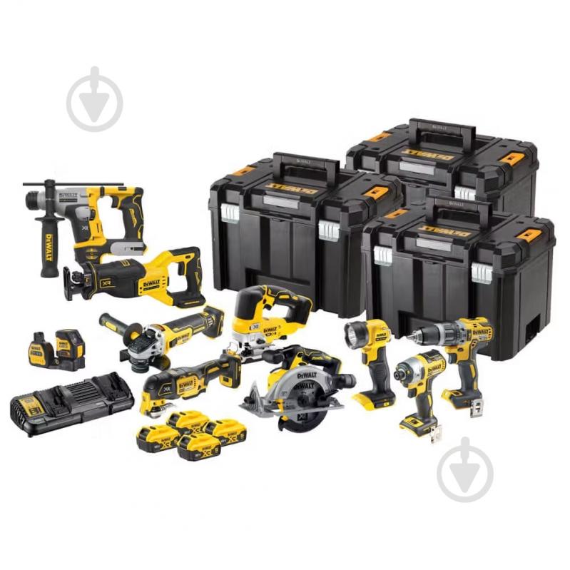 Набор аккумуляторного инструмента DeWalt DCK1012P4T - фото 1 Набор аккумуляторного инструмента DeWalt DCK1012P4T - фото 1