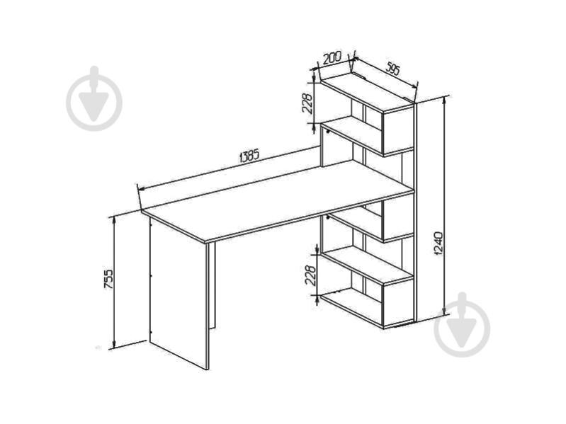 Стол компьютерный DC Robert правый монолит - фото 4