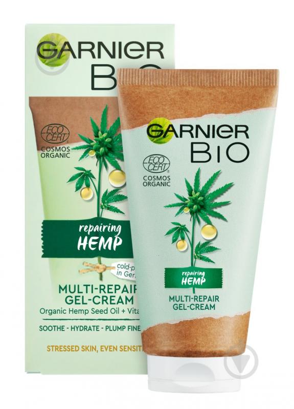 Крем-гель день-ніч Garnier Bio з олією конопель для відновлення виснаженої чутливої шкіри 50 мл - фото 3