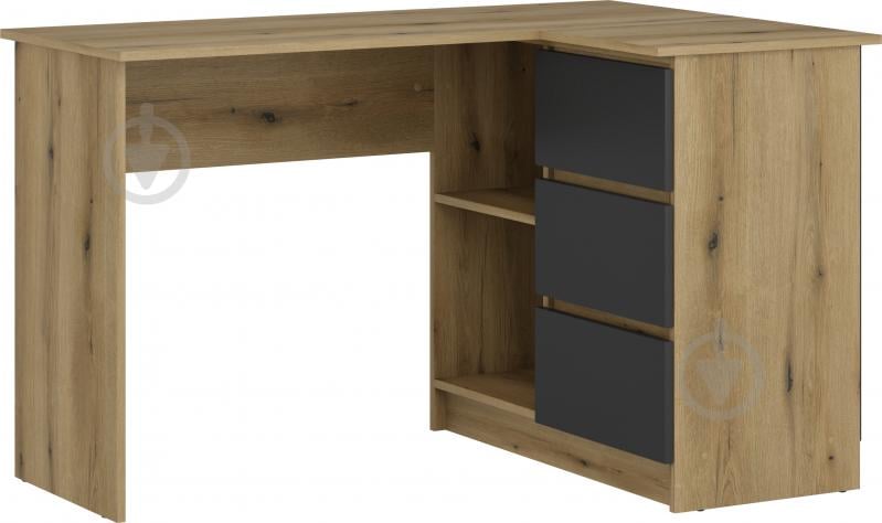 Стіл письмовий кутовий Грейд Ніколас 766х1244х848 мм дуб евок прибережний/антрацит/дуб евок прибережний - фото 1 Стіл письмовий кутовий Грейд Ніколас 766х1244х848 мм дуб евок прибережний/антрацит/дуб евок прибережний - фото 1
