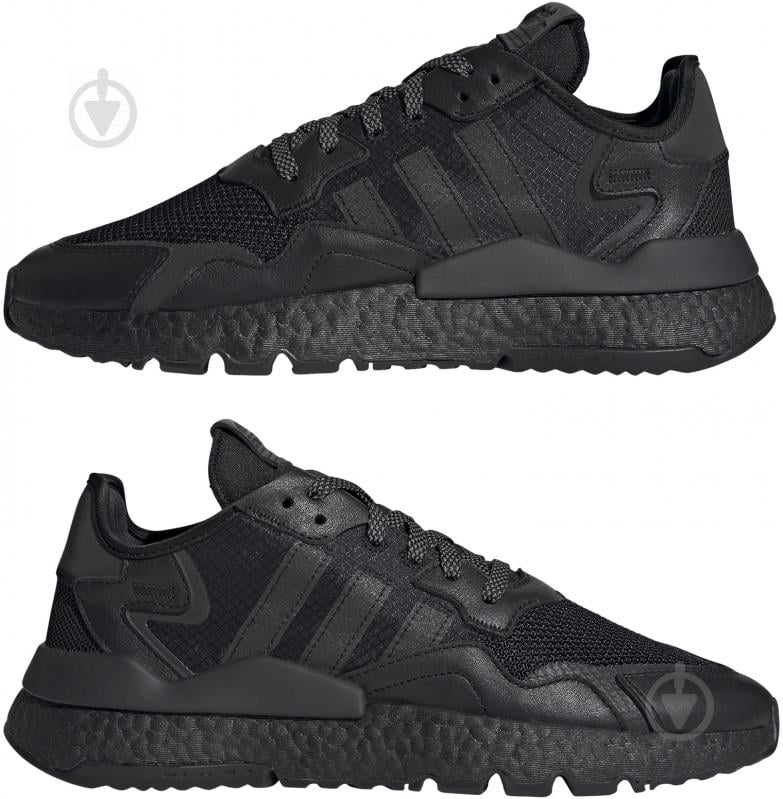 Кроссовки мужские демисезонные Adidas NITE JOGGER FV1277 р.41 1/3 черные - фото 2