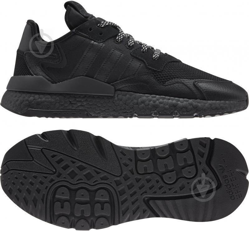 Кроссовки мужские демисезонные Adidas NITE JOGGER FV1277 р.41 1/3 черные - фото 10