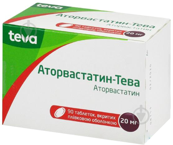 ᐉ Аторвастатин-тева №90 (10х9 таблетки 10 мг • Купить в е,  .