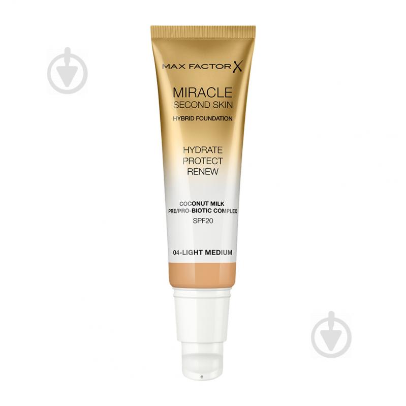 Тональная основа Max Factor Miracle Second Skin 04 Light Medium 30 мл - фото 3