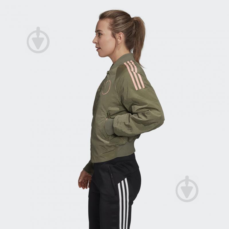 Ветровка женская демисезонная Adidas W VRCT JK PAD FN1516 р.XS зеленая - фото 4