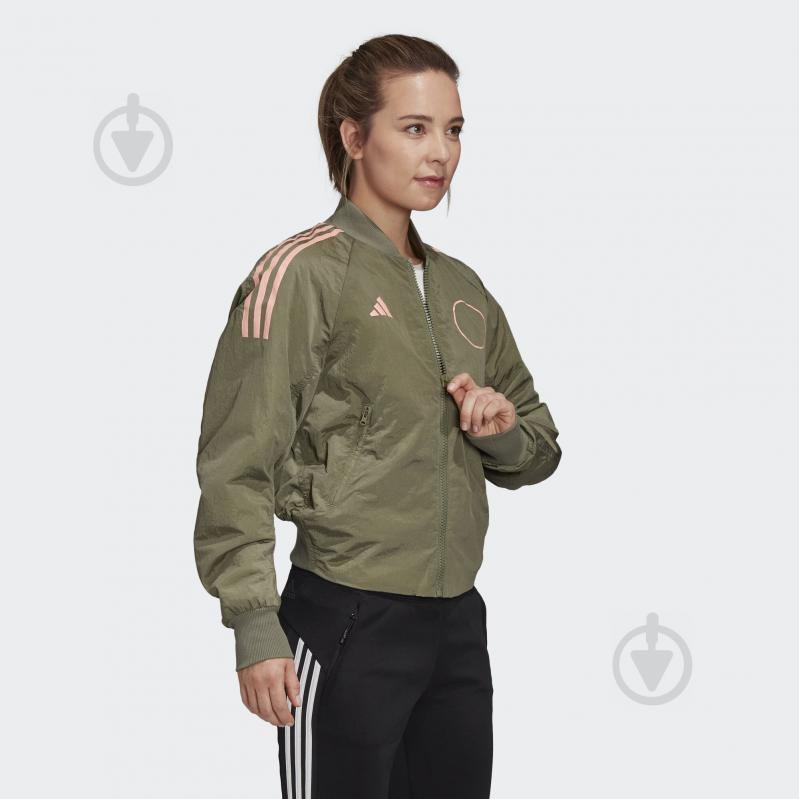 Ветровка женская демисезонная Adidas W VRCT JK PAD FN1516 р.XS зеленая - фото 6