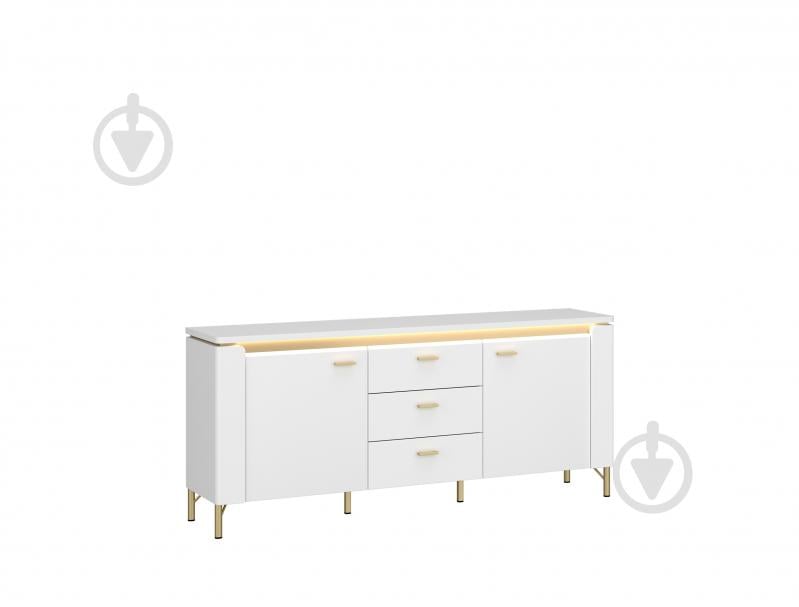 Тумба під ТВ Meble Wojcik Lazio 2D3S 1553x700x400 мм золотистий/альпійський білий - фото 1 Тумба під ТВ Meble Wojcik Lazio 2D3S 1553x700x400 мм золотистий/альпійський білий - фото 1