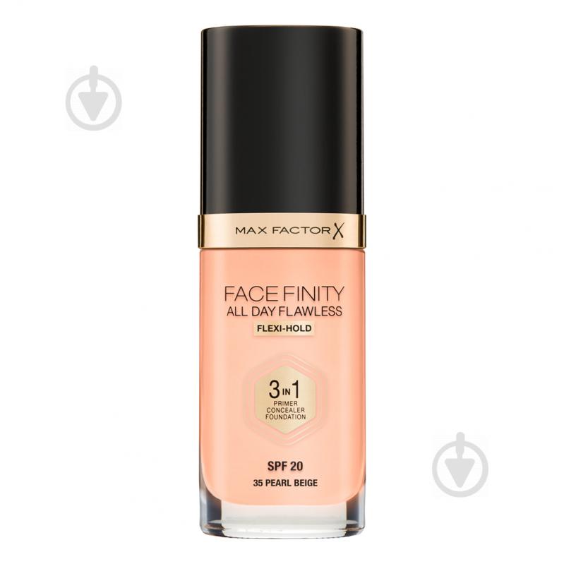 Тональна основа Max Factor Facefinity All Day Flawless 3-in-1 35 Pearl Beige 30 мл - фото 1