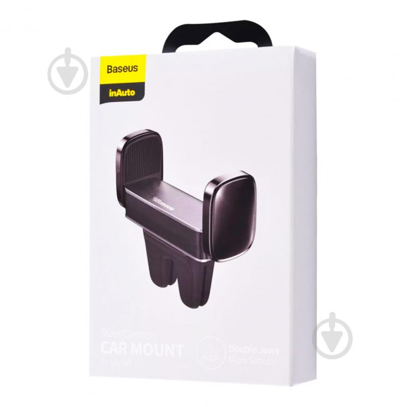 Держатель для мобильного телефона BASEUS Steel Cannon Air Outlet Car Mount Black (295111) (304940001) черный - фото 5