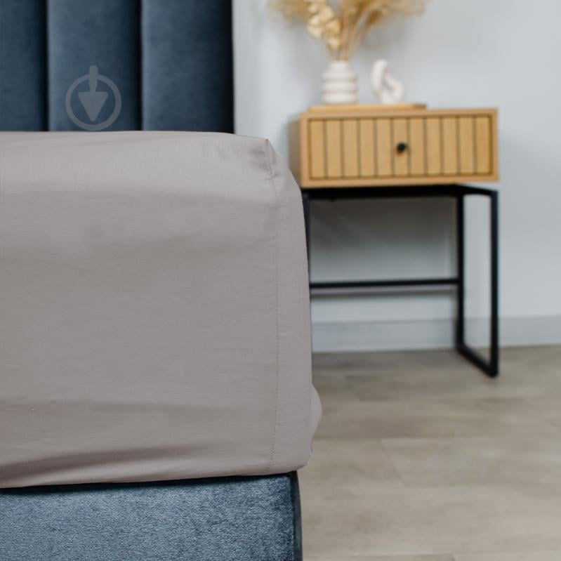 Простынь на резинке Моно 160x200 см мокко - фото 2