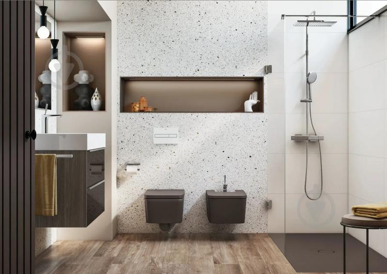 Унитаз подвесной ROCA Inspira Square Rimless Onyx - фото 3 Унитаз подвесной ROCA Inspira Square Rimless Onyx - фото 3