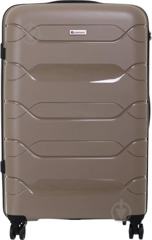 ᐉ Валіза Compass №XY007 L 93 л капучино 70x46x29 см • Краща ціна