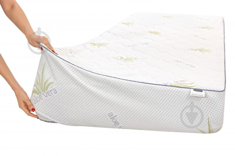 Наматрасник MirSon №1019 Alberto Cotton Aloe Vera обычный с резинкой по периметру 26х70x130 см 2200001498457 - фото 8