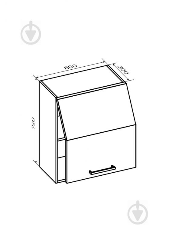 Шкаф верхний с подъемником Free fold 800x720x300 мм белая аляска - фото 2