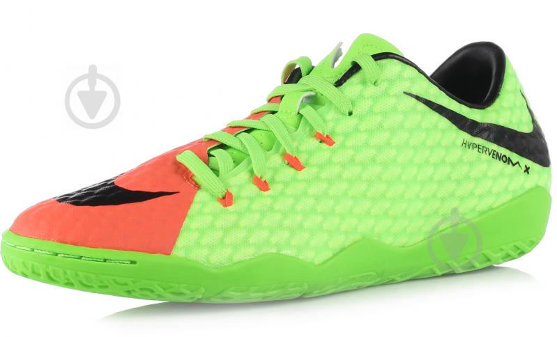 Футзальная обувь Nike HYPERVENOMX PHELON III IC 852563-308 р.41 зеленый - фото 2