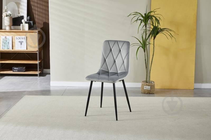 Стул Fly FS2 Light Grey-39 светло-серый / черный - фото 6