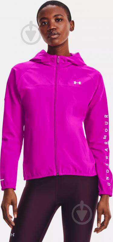 Вітрівка жіноча весняна Under Armour Woven Hooded Jacket 1351794-660 р.L бузкова - фото 3