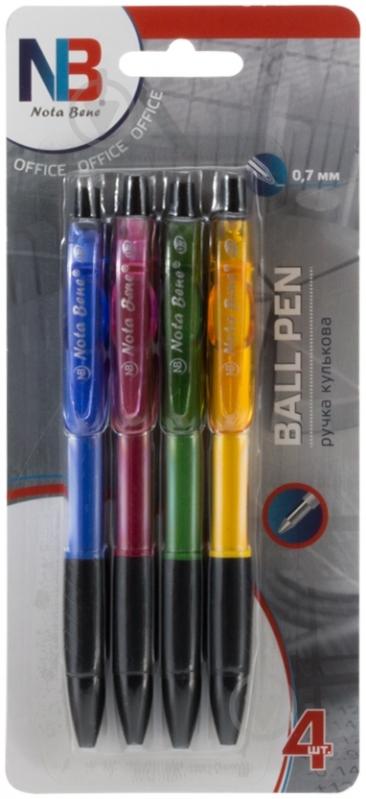 Набір ручок кулькових Nota Bene 4 шт. сині - фото 2
