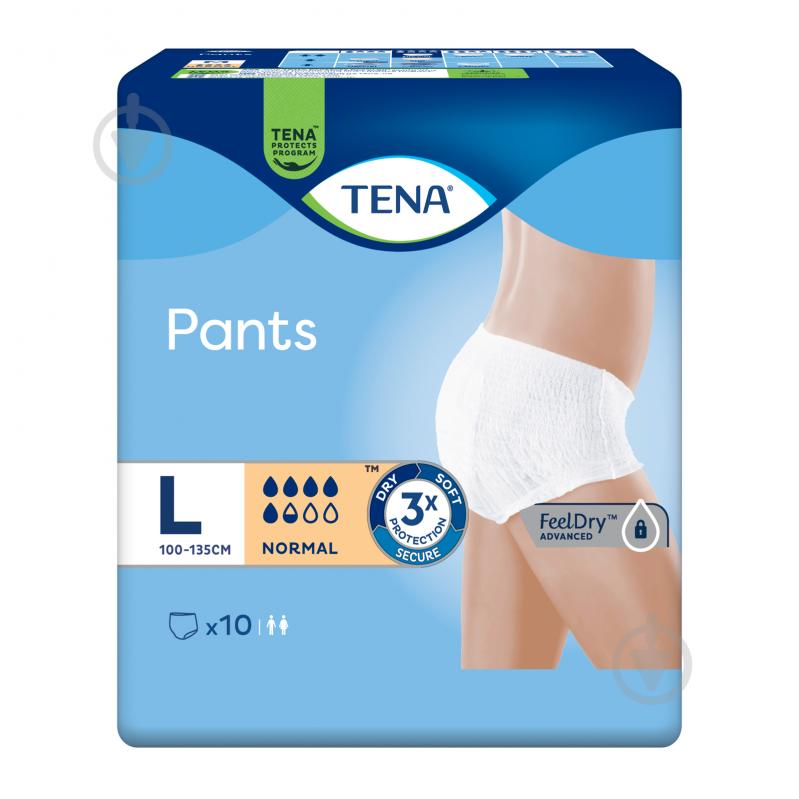 Подгузники-трусы Tena Pants Normal L 100-135 см 10 шт. - фото 2
