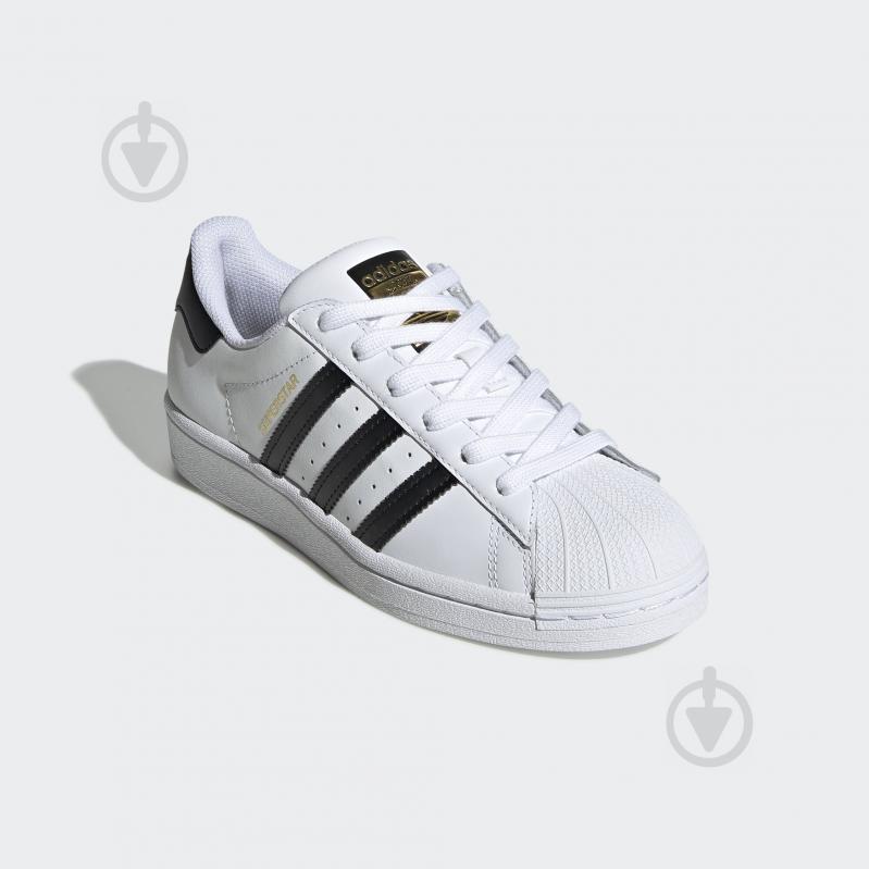 Кросівки дитячі весняні Adidas SUPERSTAR J FU7712 р.39 1/3 білі - фото 3