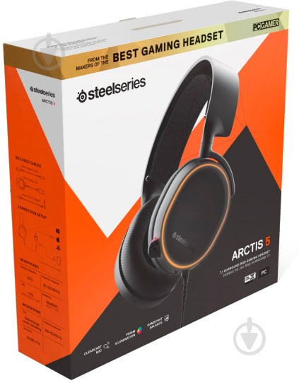 Гарнітура SteelSeries Arctis 5 2019 Edition black (SS61504) - фото 5