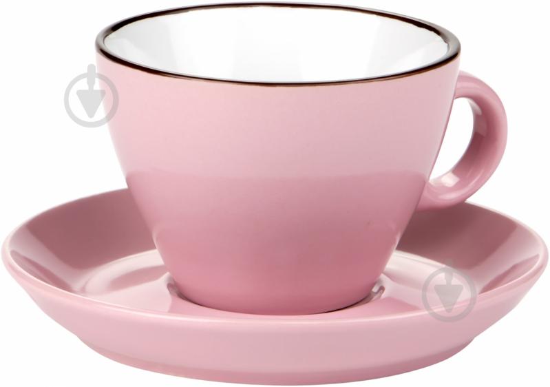 Чашка с блюдцем Малина 200 мл - фото 1 Чашка с блюдцем Малина 200 мл - фото 1