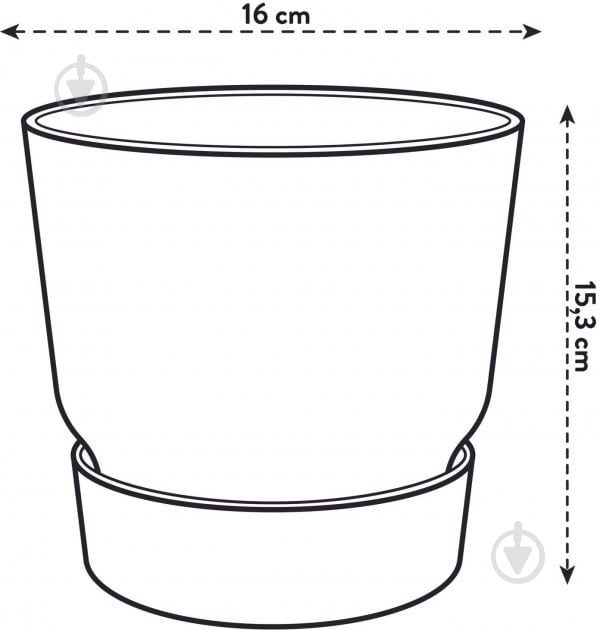 Вазон пластиковый Elho Greenville round 16 см круглый 2,1 л белый (493233) - фото 3