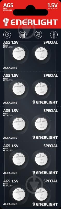 Батарейка щелочная Enerlight Special Alkaline LR48/AG5 10 шт. (40050110) - фото 1 Батарейка щелочная Enerlight Special Alkaline LR48/AG5 10 шт. (40050110) - фото 1
