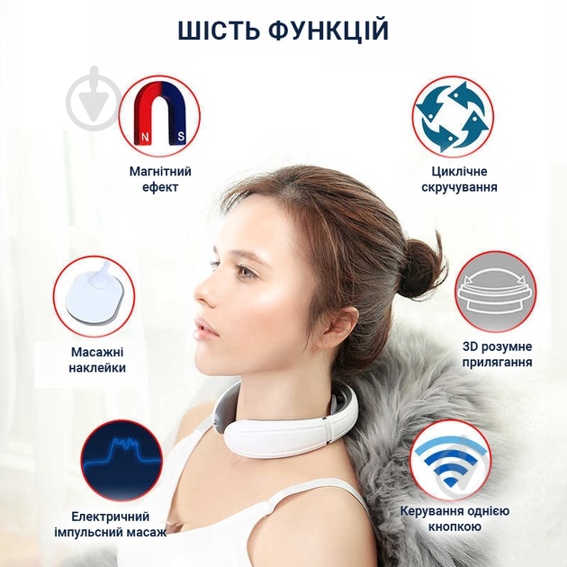 Масажер для шиї Inspire BISD-JT-600 1W - фото 3 Масажер для шиї Inspire BISD-JT-600 1W - фото 3