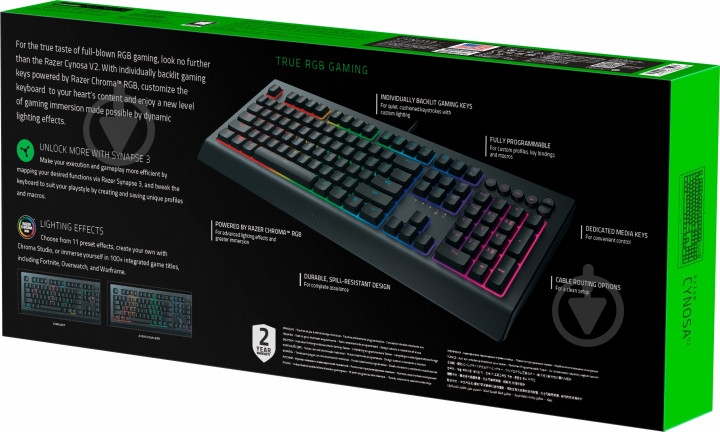 ᐉ Клавіатура Razer Cynosa V2 (RZ03-03400700-R3R1) black • Краща ціна в ...