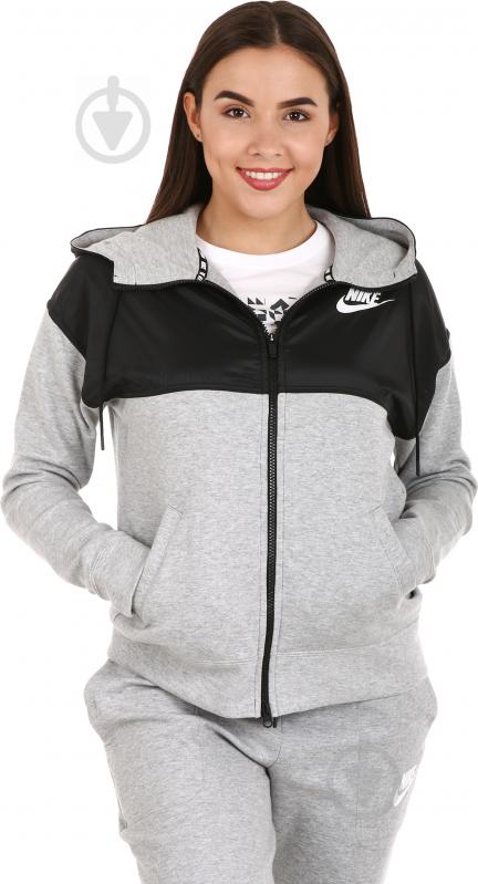 Толстовка Nike W NSW AV15 HOODIE FZ 829407-063 р. XL сірий - фото 1