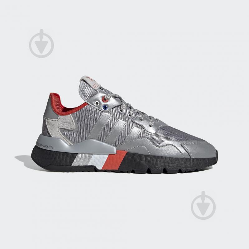 Кроссовки мужские демисезонные Adidas NITE JOGGER FV3787 р.45 1/3 серебряные - фото 1