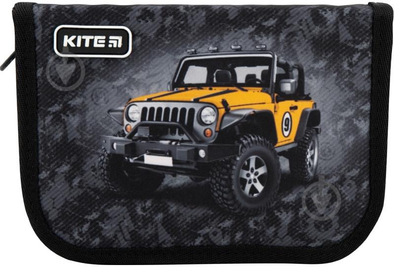 Пенал K20-621-4 KITE сірий із малюнком - фото 1 Пенал K20-621-4 KITE сірий із малюнком - фото 1