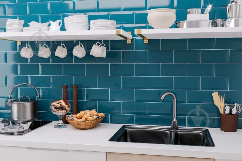 Плитка Metrotiles blue 46М063 2 сорт 10х20 см - фото 2