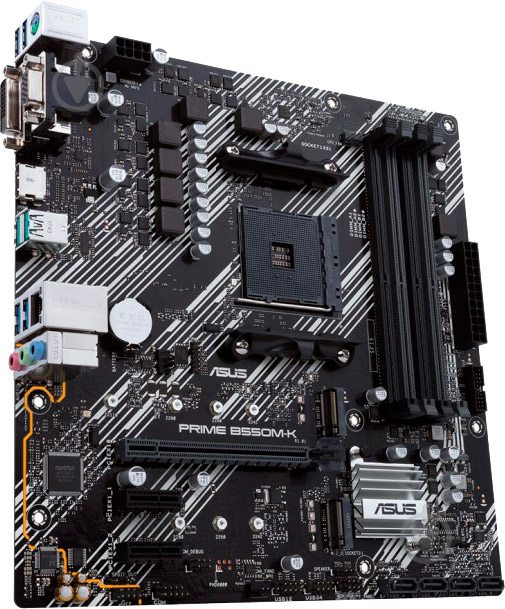 Материнская плата Asus PRIME_B550M-K (Socket AM4, AMD B550, mini ATX) - фото 3