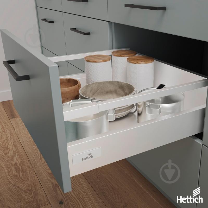 Тумба нижня з 3-ма тандембоксами Hettich 400x820x507 мм білий аляска - фото 4