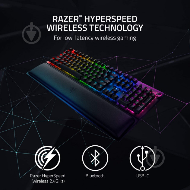 Клавиатура Razer BlackWidow V3 PRO Wireless RU (RZ03-03530800-R3R1) black - фото 4