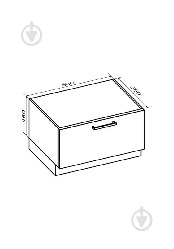 Тумба з ящиком (тандембокс Hettich) 800x460x560 мм білий (НСя1 80/46 Білий ) - фото 2