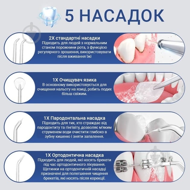 Ирригатор h2ofloss H2O-HF10-pink - фото 3 Ирригатор h2ofloss H2O-HF10-pink - фото 3