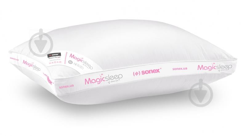 Подушка Magic Sleep 50x70 см 100% штучний лебединий пух Антибактеріальна Sonex - фото 1