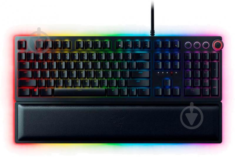 Клавиатура Razer Huntsman Elite Clicky Optical switch RU (RZ03-01870700-R3R1) black - фото 1