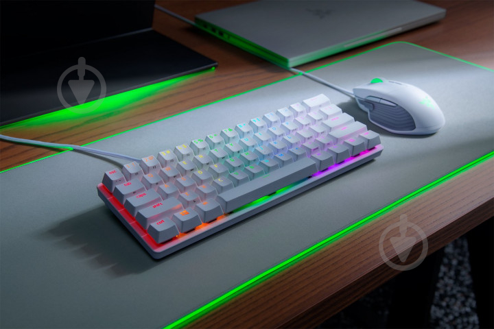 Клавиатура Razer Huntsman mini Mercury Edition ENG red switch (RZ03-03390400-R3M1) white - фото 6