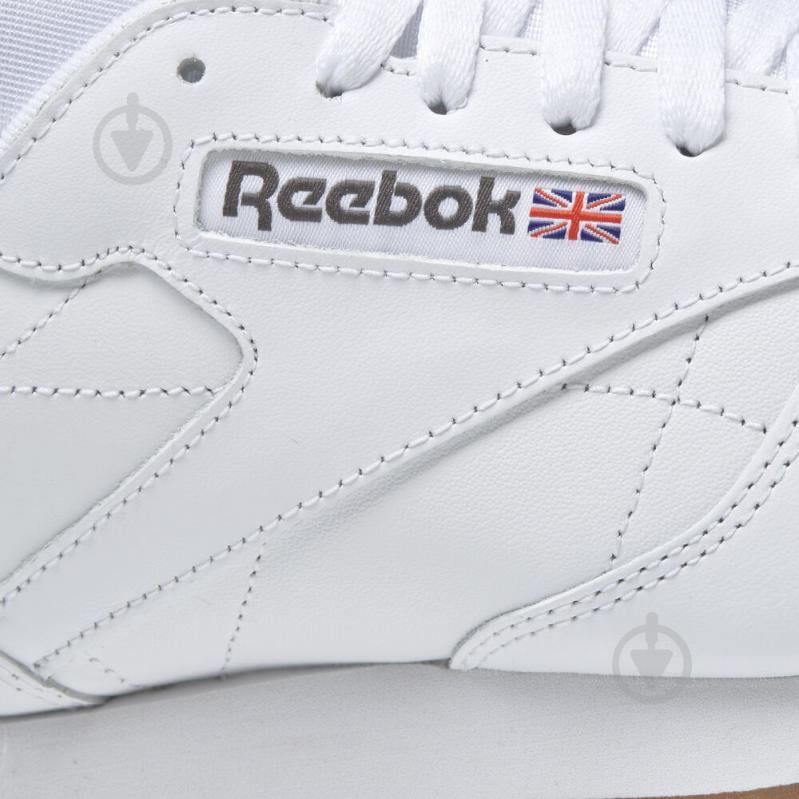 Кроссовки мужские демисезонные Reebok CL LTHR 49799 р.40,5 белые - фото 10