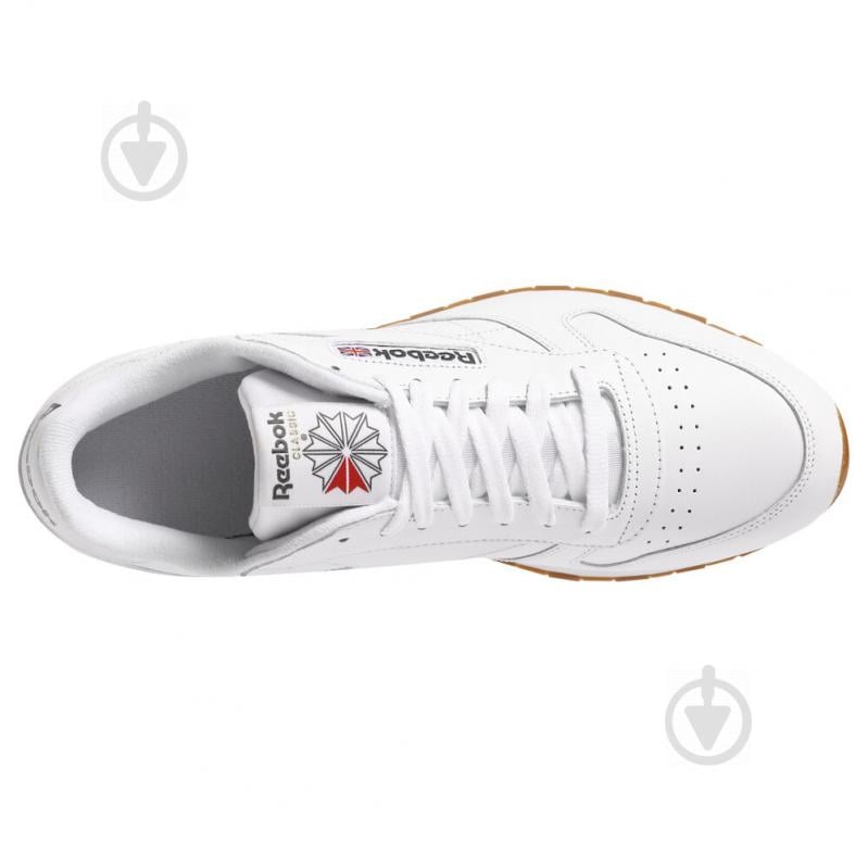 Кроссовки мужские демисезонные Reebok CL LTHR 49799 р.40,5 белые - фото 6