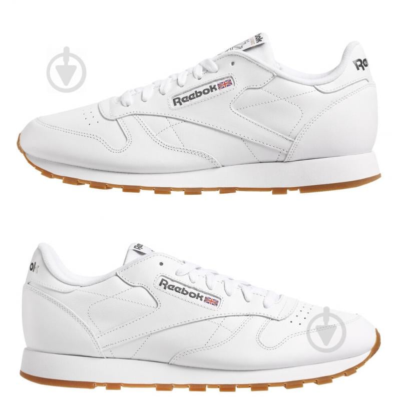 Кроссовки мужские демисезонные Reebok CL LTHR 49799 р.40,5 белые - фото 7