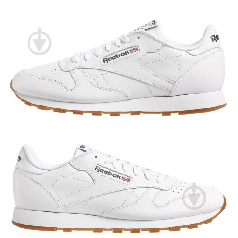 Кроссовки мужские демисезонные Reebok CL LTHR 49799 р.41 белые - фото 7