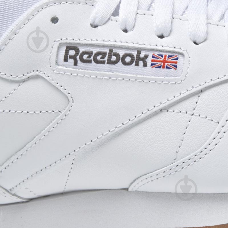 Кроссовки мужские демисезонные Reebok CL LTHR 49799 р.44 белые - фото 10