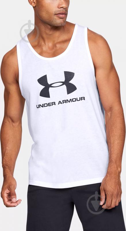 Майка Under Armour UA SPORTSTYLE LOGO TANK 1329589-101 р.2XL білий - фото 3